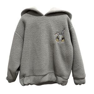 Girls Disney Thumper Faux Shearling Hoodie Bunny Ears Size 5/6 Bambi Forever 21